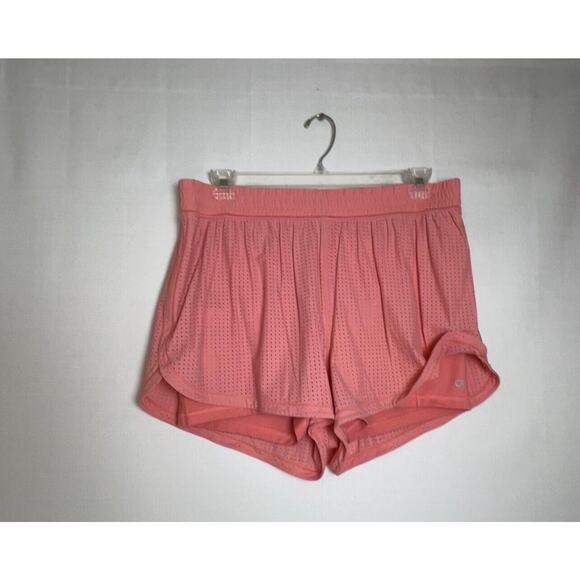 GapFit High Rise Mesh Running Shorts XL Tall Lined EUC Pretty Peach - Picture 1 of 7